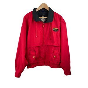 Gear for Sports Mens Size Large Red Full Zip Lined Jacket Yankee Trace GC